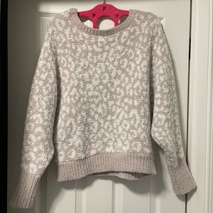 Jessica Simpson Leopard Print Fuzzy Sweater